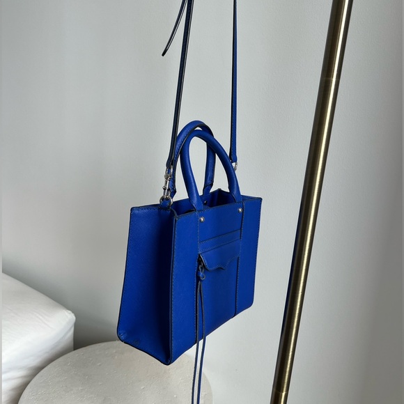 Rebecca Minkoff Blue Mini Mab Crossbody Leather Tote - Picture 3 of 6